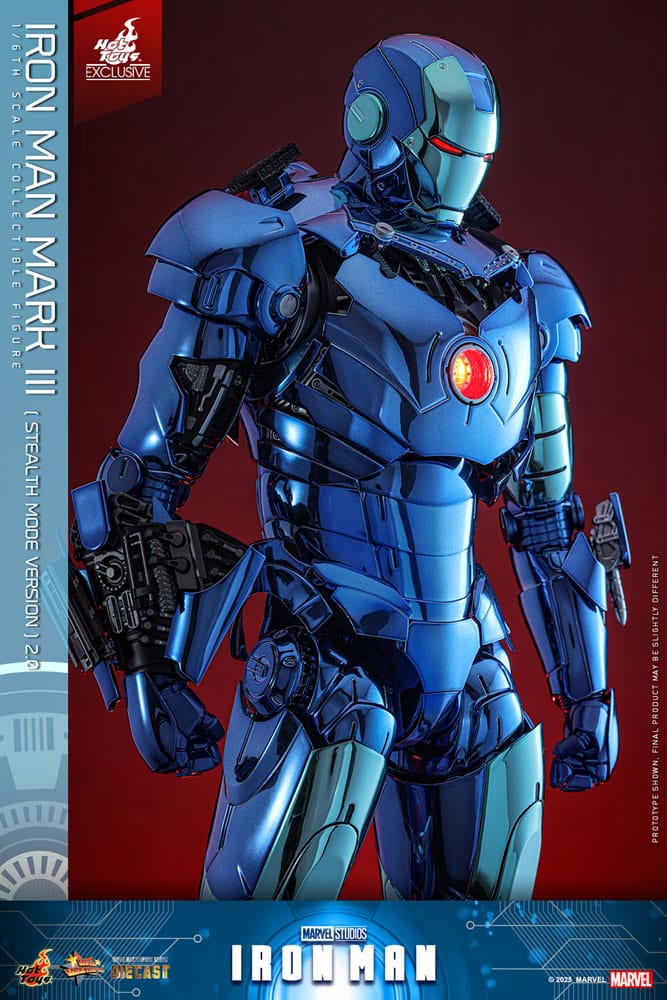 Iron Man Movie Masterpiece Diecast Action Figure 1/6 Iron Man Mark III (Stealth Mode Ver.) 2.0 Hot Toys Exclusive 33 cm